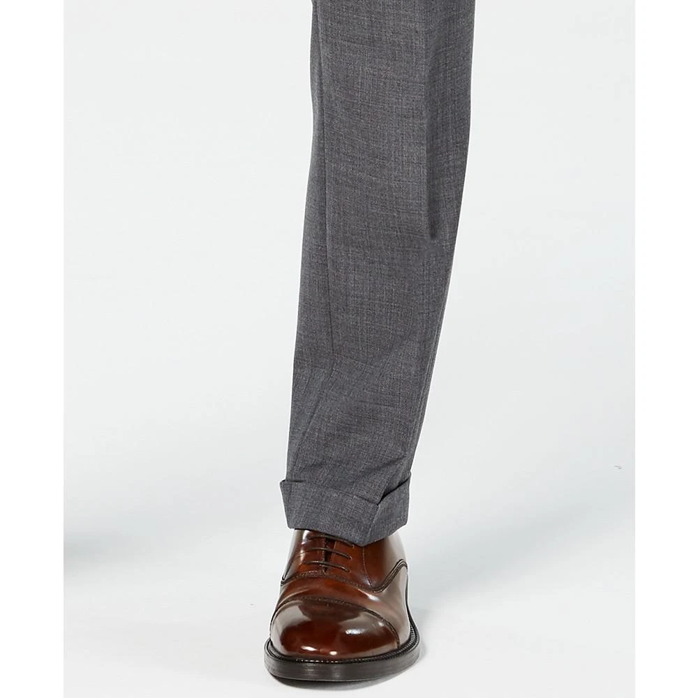 商品Ralph Lauren|Men's Classic-Fit UltraFlex Stretch Gray Sharkskin Pleated Suit Pants,价格¥570,第4张图片详细描述