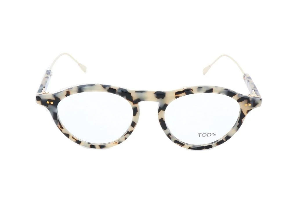 商品Tod's|Tod's Tortoise Shell Round Frame Glasses,价格¥2067,第1张图片