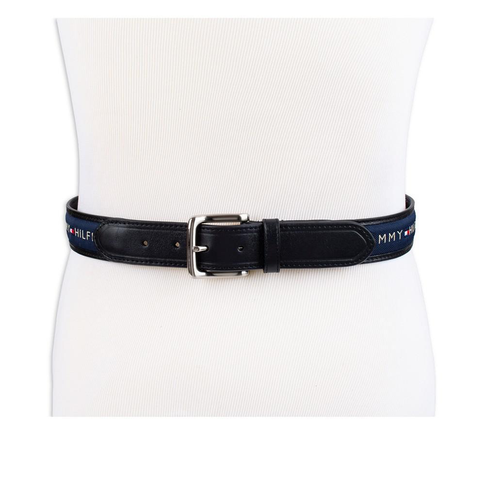 商品Tommy Hilfiger|Men's Signature Ribbon Inlay Harness Buckle Belt,价格¥221,第7张图片详细描述