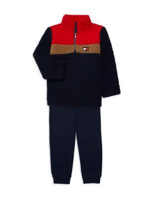 商品Tommy Hilfiger|Little Boy’s 2-Piece Faux Sherpa Pullover & Joggers Set,价格¥226,第1张图片
