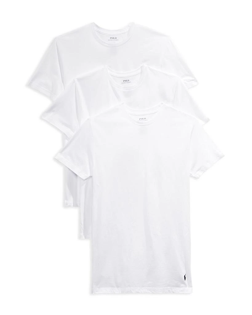 商品Ralph Lauren|Cotton Solid Classic Fit Crewneck Undershirts, Pack of 5,价格¥533,第1张图片