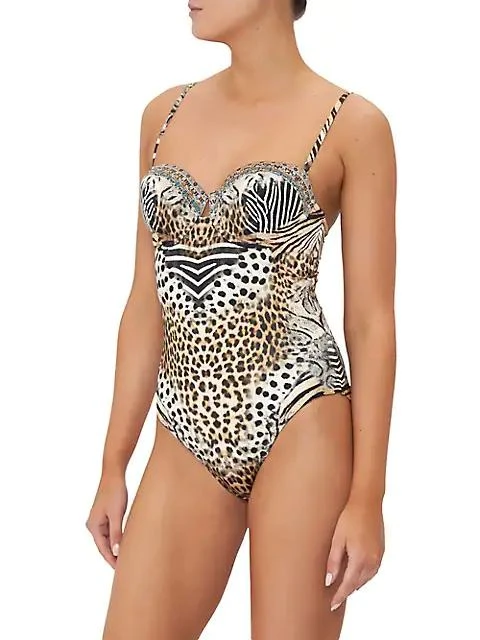 商品Camilla|Leopard Underwire One-Piece Swimsuit,价格¥1798,第4张图片详细描述