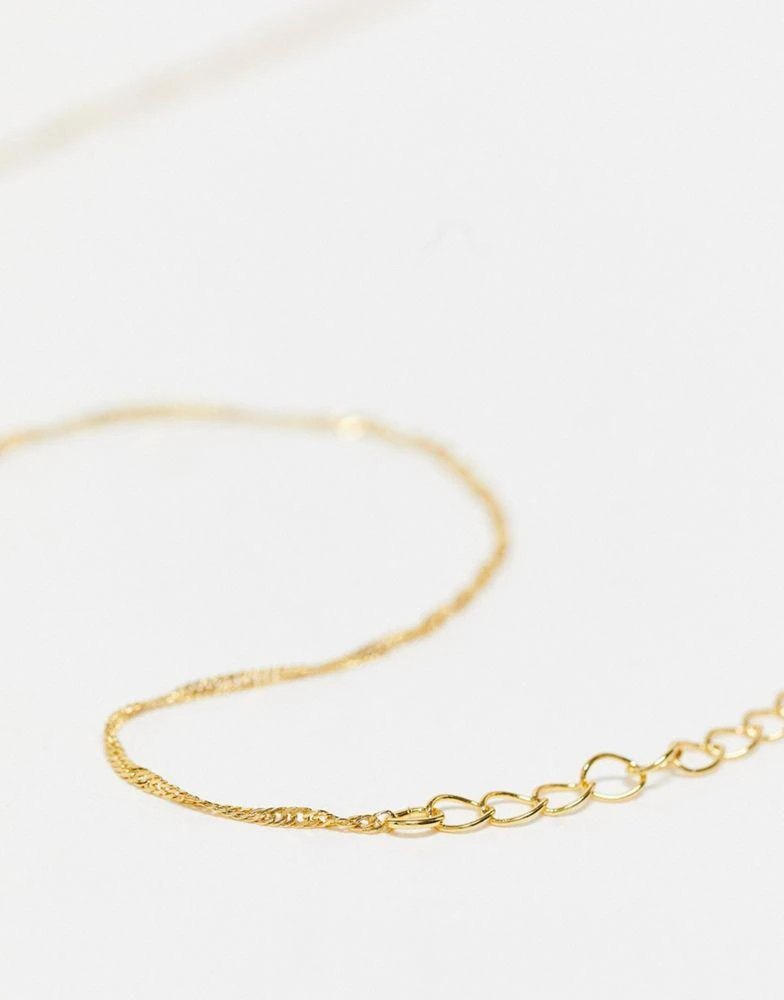 商品ASOS|ASOS DESIGN 14k gold plated necklace with simple C initial,价格¥133,第2张图片详细描述
