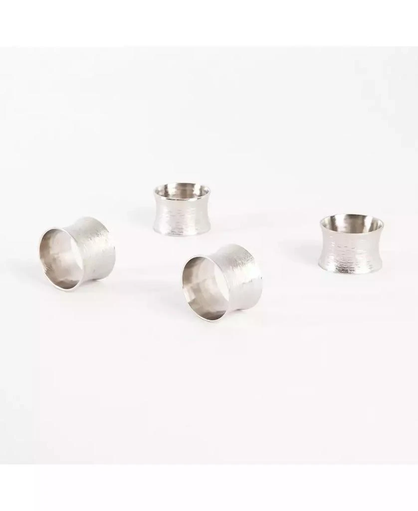 商品Saro Lifestyle|Brushed Metal Napkin Ring, Set of 4,价格¥164,第3张图片详细描述