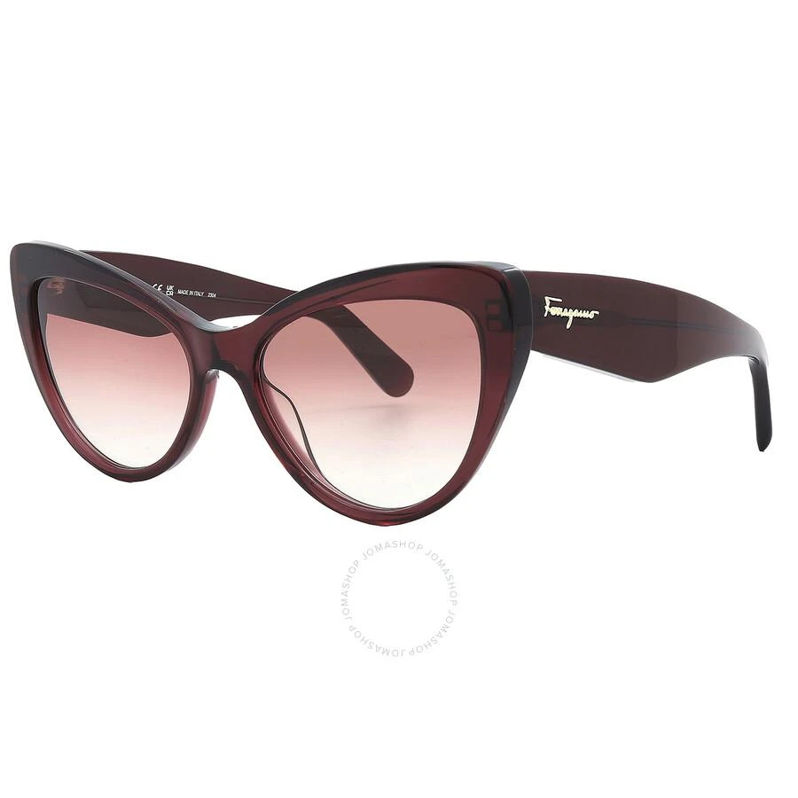 商品Salvatore Ferragamo|Burgundy Gradient Butterfly Ladies Sunglasses SF930S 606 56,价格¥465,第3张图片详细描述