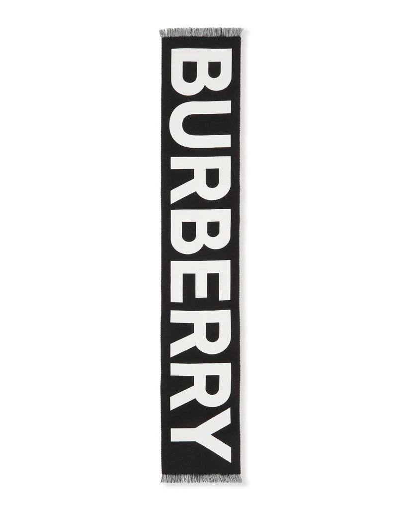 商品Burberry|Men's Logo Wool Football Scarf,价格¥2702,第2张图片详细描述