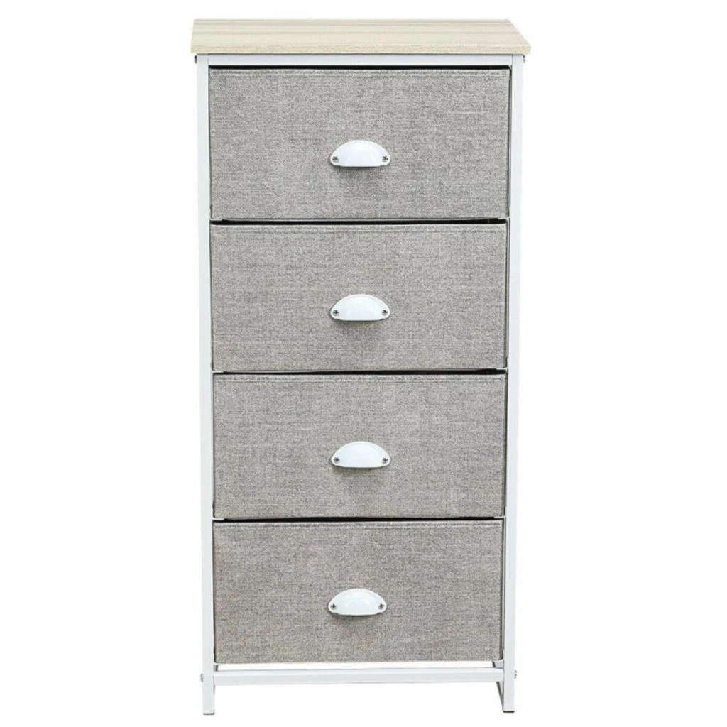 商品Hivvago|Chest Storage Tower Side Table Display Storage with 4 Drawers-Gray,价格¥847,第1张图片