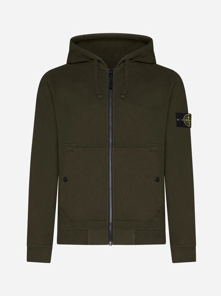 商品Stone Island|Cotton zip-up hoodie,价格¥1751,第1张图片