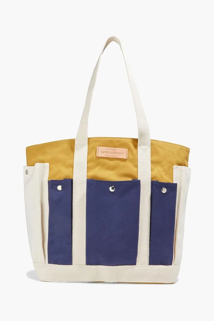 商品VANESSA BRUNO|Color-block cotton-canvas tote,价格¥913,第1张图片
