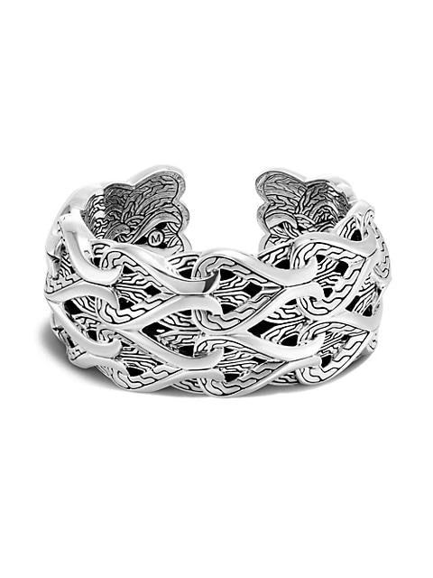 商品John Hardy|Classic Asli-Link Sterling Silver Medium Kick Cuff Bracelet,价格¥11211,第1张图片