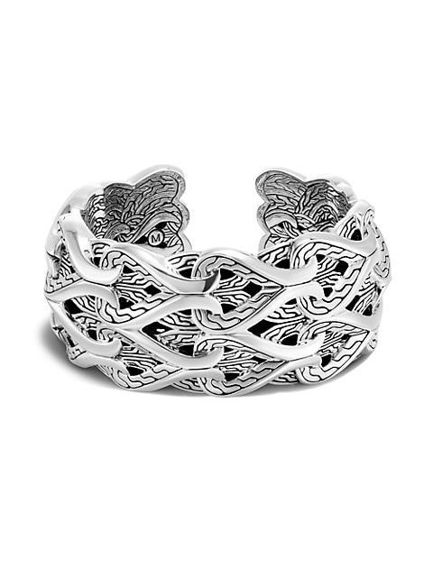 商品John Hardy|Classic Asli-Link Sterling Silver Medium Kick Cuff Bracelet,价格¥11839,第1张图片