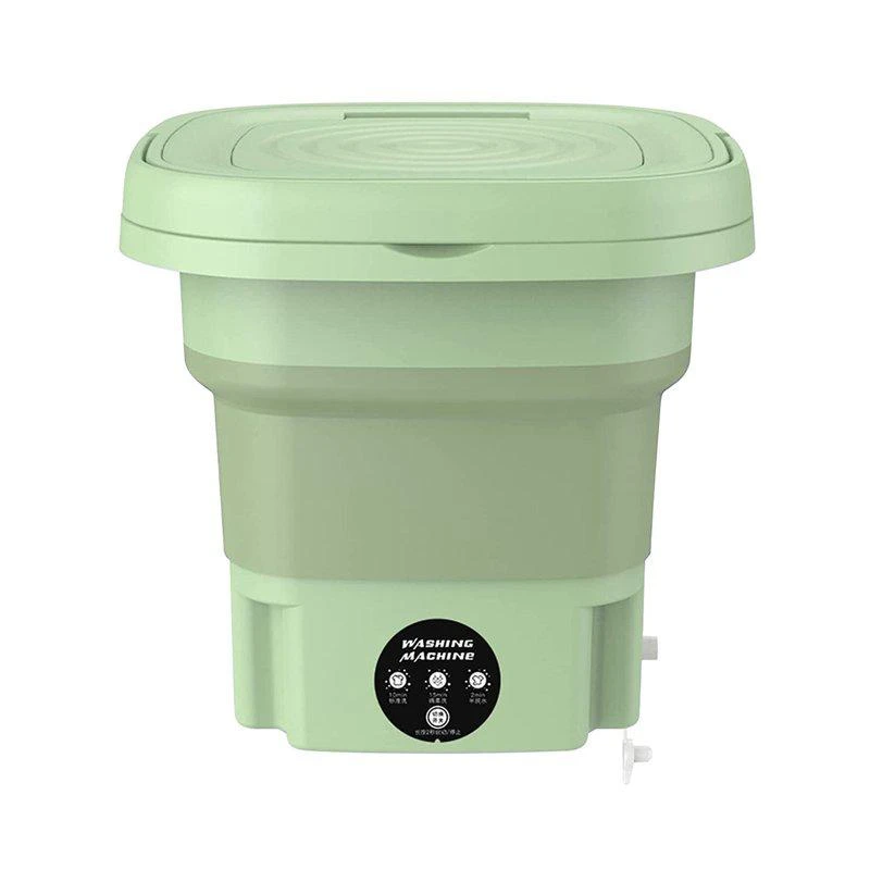 商品Fresh Fab Finds|Foldable Portable Washing Machine With Detachable Drain Basket 3 Modes, Electric Ideal For Underwear, Socks, Towels, Baby Clothes Green,价格¥506,第1张图片