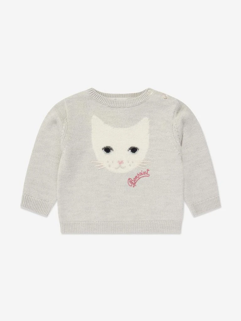 商品Bonpoint|Bonpoint Baby Girls Almire Wool Jumper in Grey,价格¥877,第1张图片