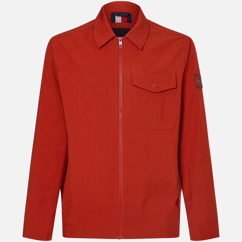 Tommy Hilfiger Logo-Detailed Cotton-blend Shirt Jacket商品第1张图片规格展示