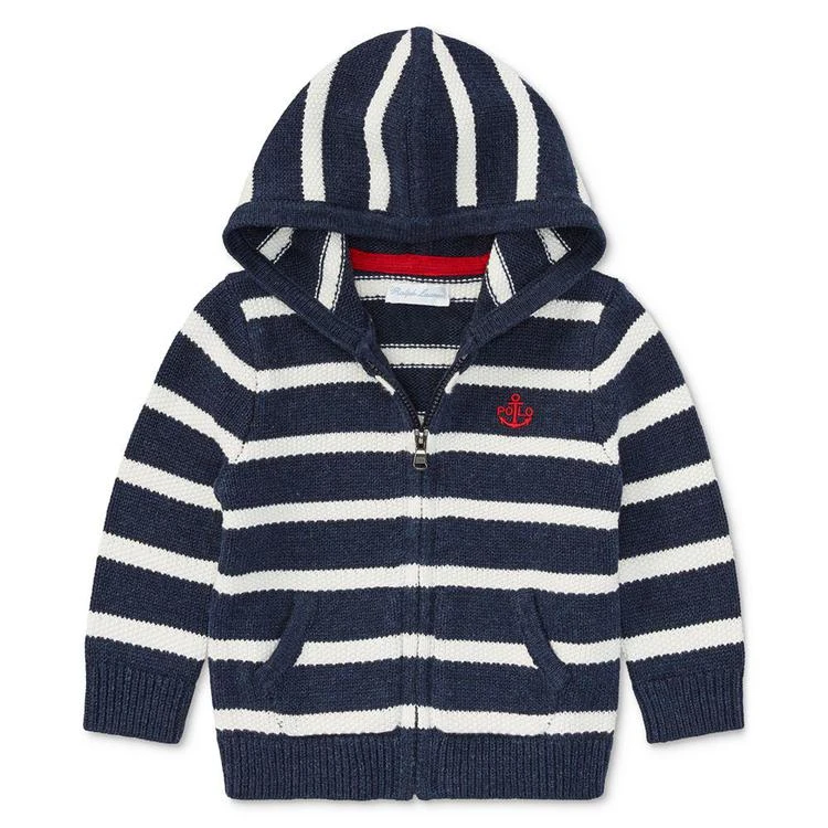 商品Ralph Lauren|Striped Cotton Hoodie, Baby Boys,价格¥245,第1张图片