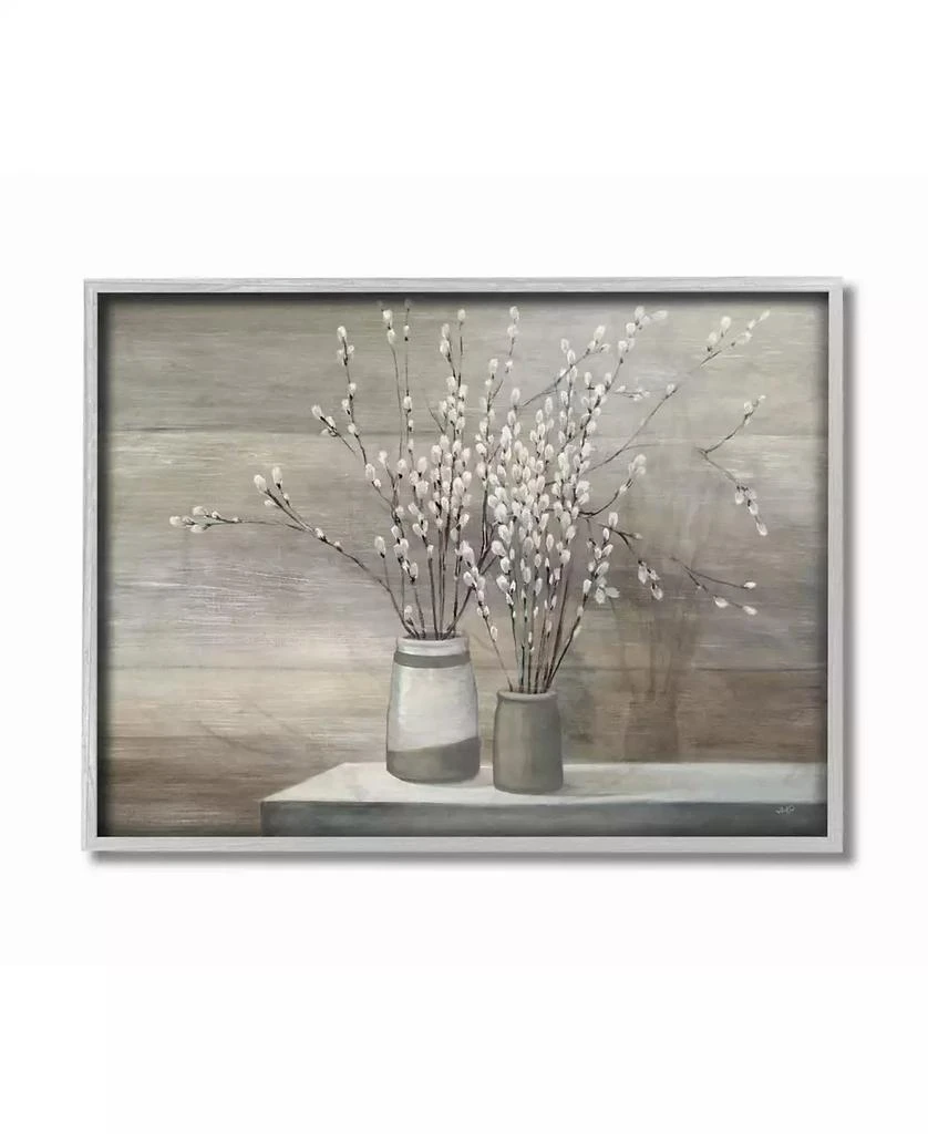 商品Stupell Industries|Willow Still Life Gray Framed Texturized Art, 11" L x 14" H,价格¥223,第1张图片