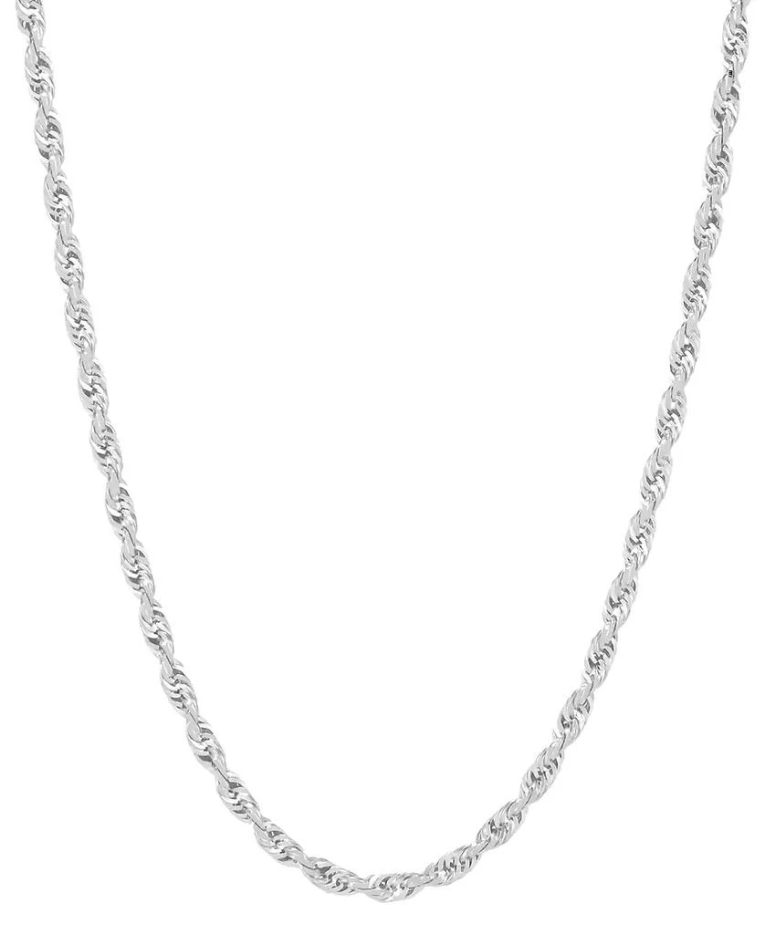 商品Italian Gold|Rope Chain 18" Collar Necklace in 14k White Gold,价格¥13238,第1张图片