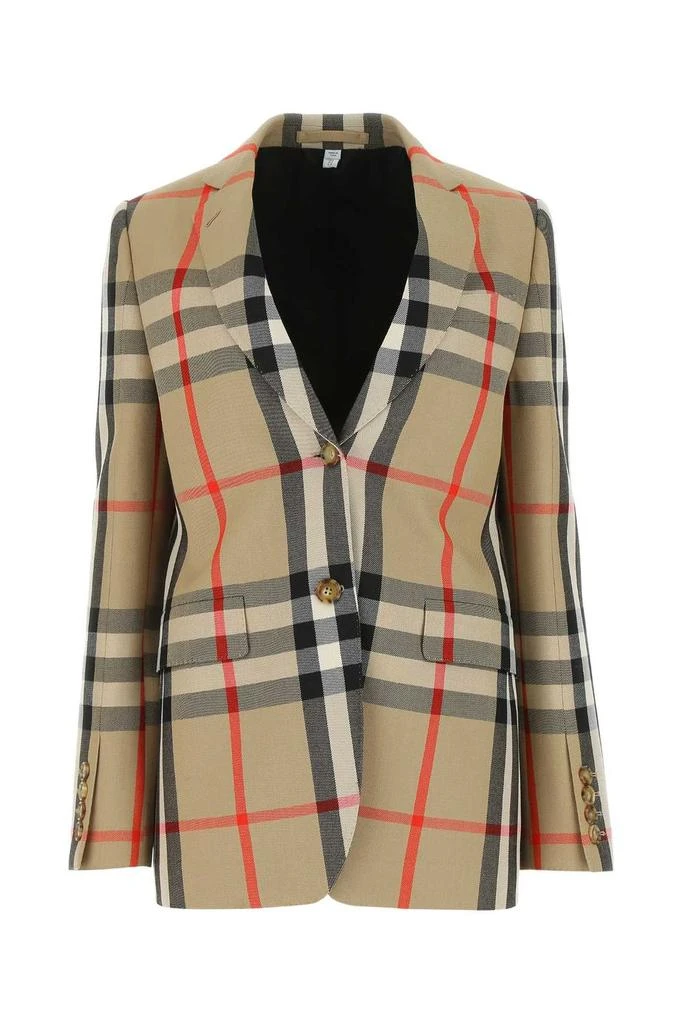 商品Burberry|Burberry Checked Single-Breasted Tailored Blazer,价格¥7154,第1张图片