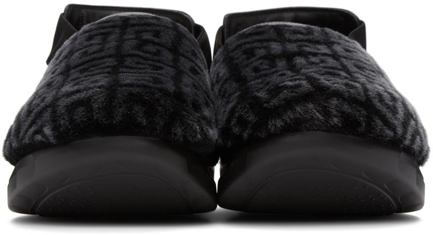 Black Shearling & Leather Marshmallow Loafers商品第2张图片规格展示