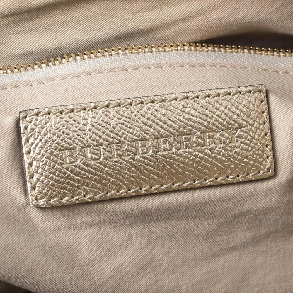 Burberry Beige/Gold Haymarket Check PVC and Leather Small Salisbury Tote 商品