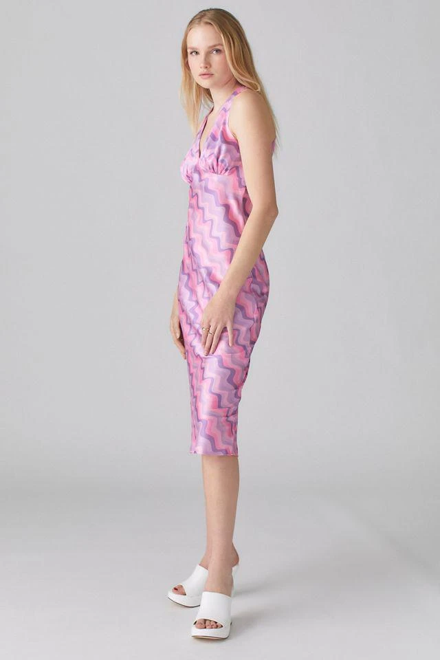 商品Another Girl|Another Girl Satin Printed Midi Dress,价格¥377,第4张图片详细描述