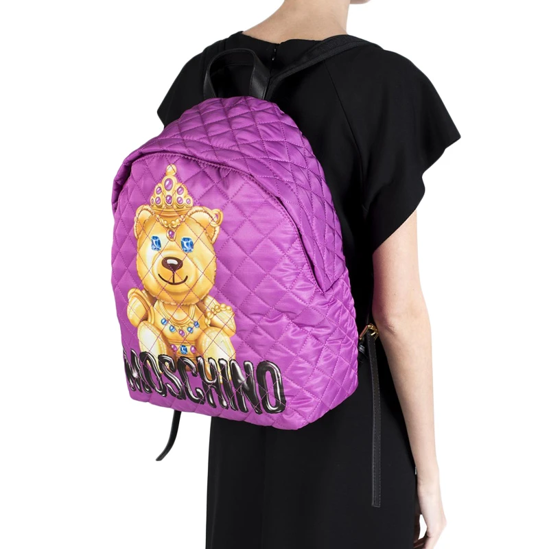 Moschino 莫斯奇诺 女士粉色尼龙手提双肩包 B7615-8205-1244 商品