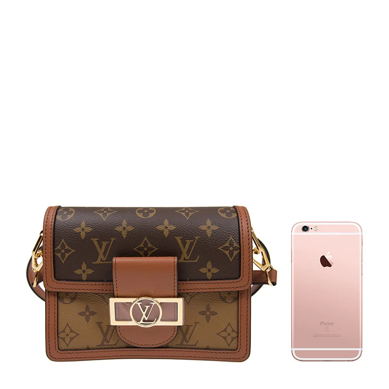 【专柜直采】Louis Vuitton 路易 威登  女士皮革啡色手袋MINI DAUPHINE M44580 商品