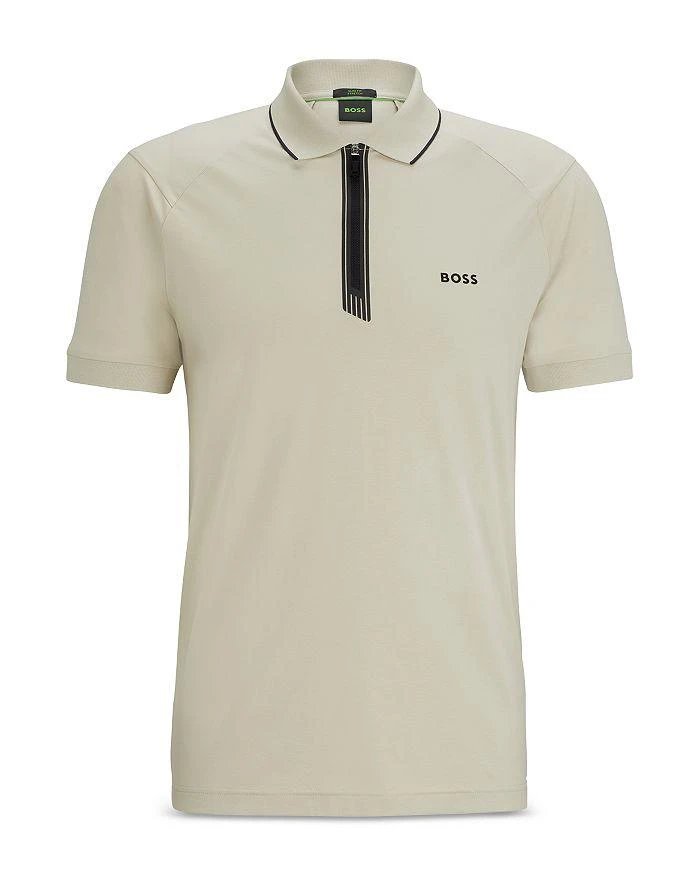 商品Hugo Boss|Philix Cotton Stretch Slim Fit Quarter Zip Polo Shirt,价格¥957,第5张图片详细描述