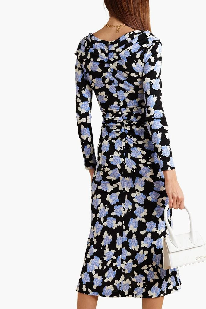 商品Diane von Furstenberg|Sylviana ruched floral-print stretch-jersey midi dress,价格¥1934,第3张图片详细描述