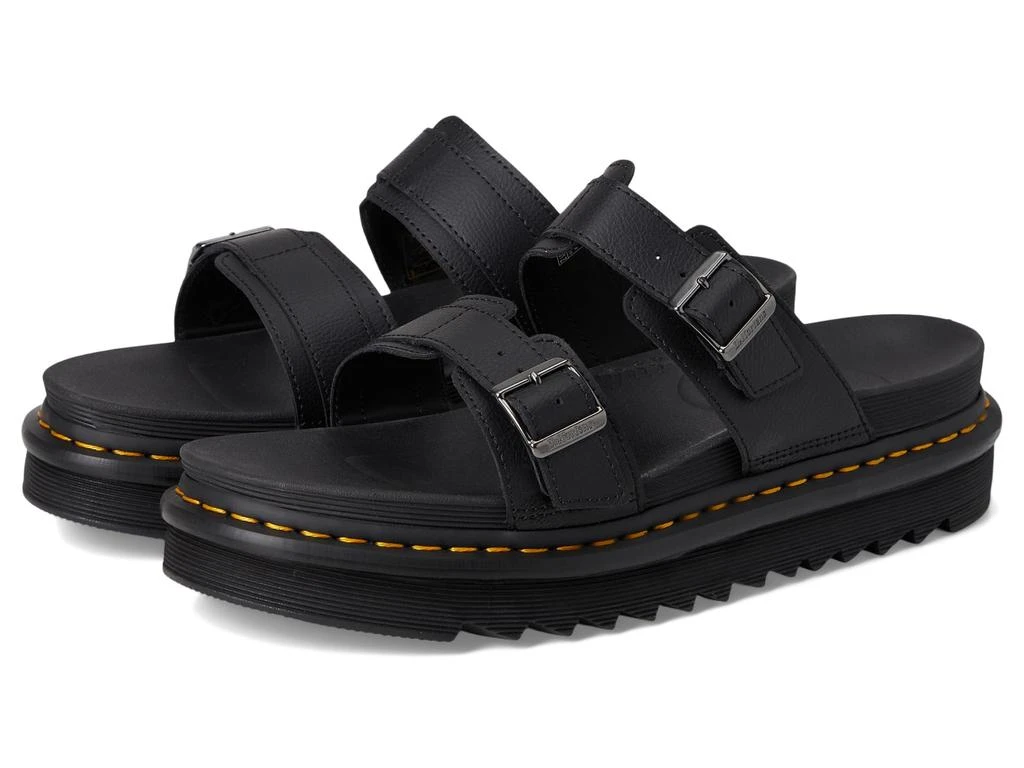 商品Dr. Martens|一脚蹬皮扣带凉鞋,价格¥812,第1张图片