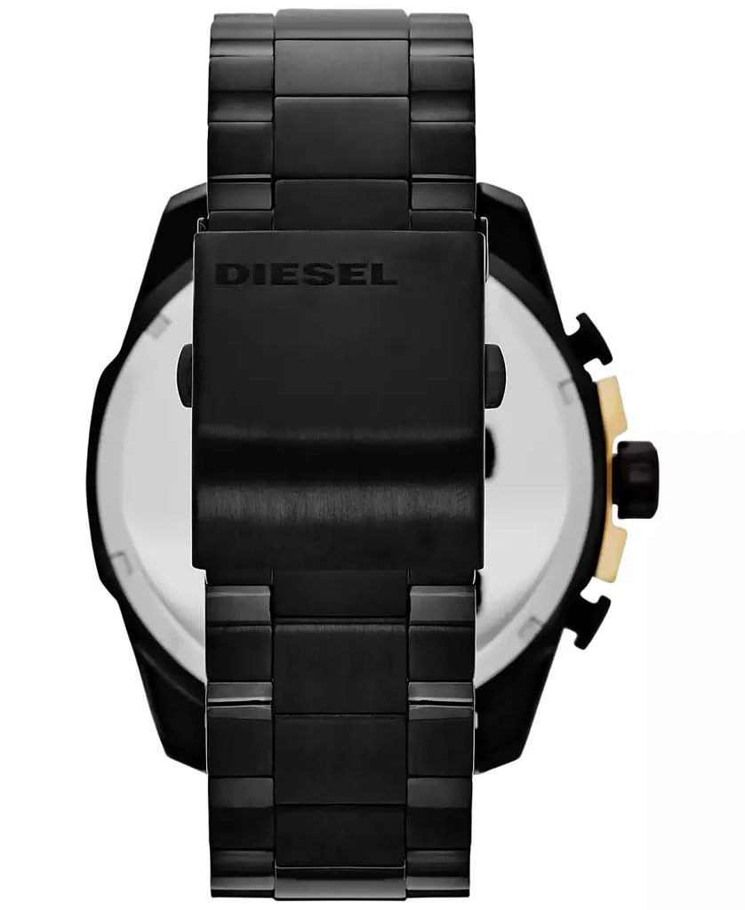 商品Diesel|Men's Chronograph Mega Chief Black Ion-Plated Stainless Steel Bracelet Watch 51x59mm DZ4338,价格¥2010,第3张图片详细描述