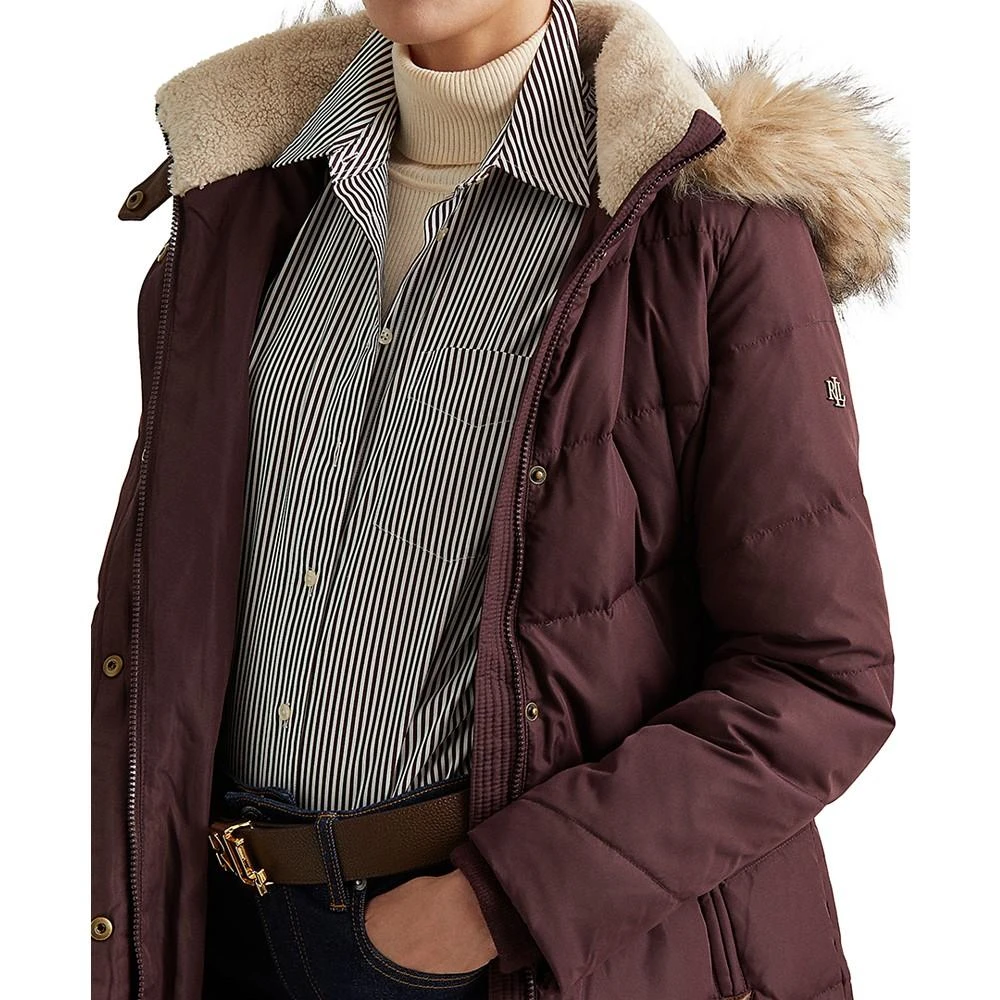 商品Ralph Lauren|Women's Faux-Fur-Trim Hooded Down Puffer Coat, Created for Macy's,价格¥1418,第4张图片详细描述