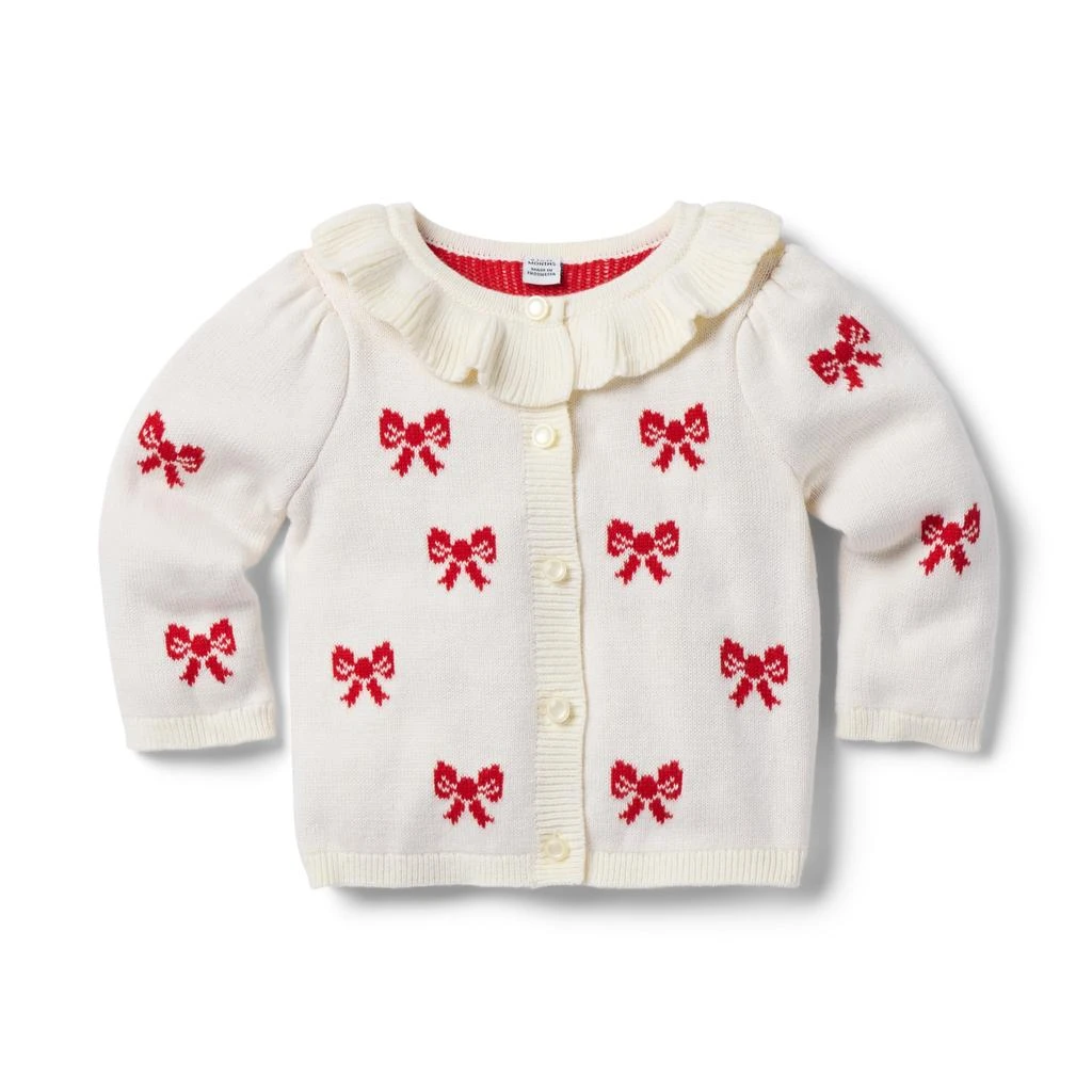 商品Janie and Jack|Bow Icon Ruffle Cardigan (Infant),价格¥404,第1张图片