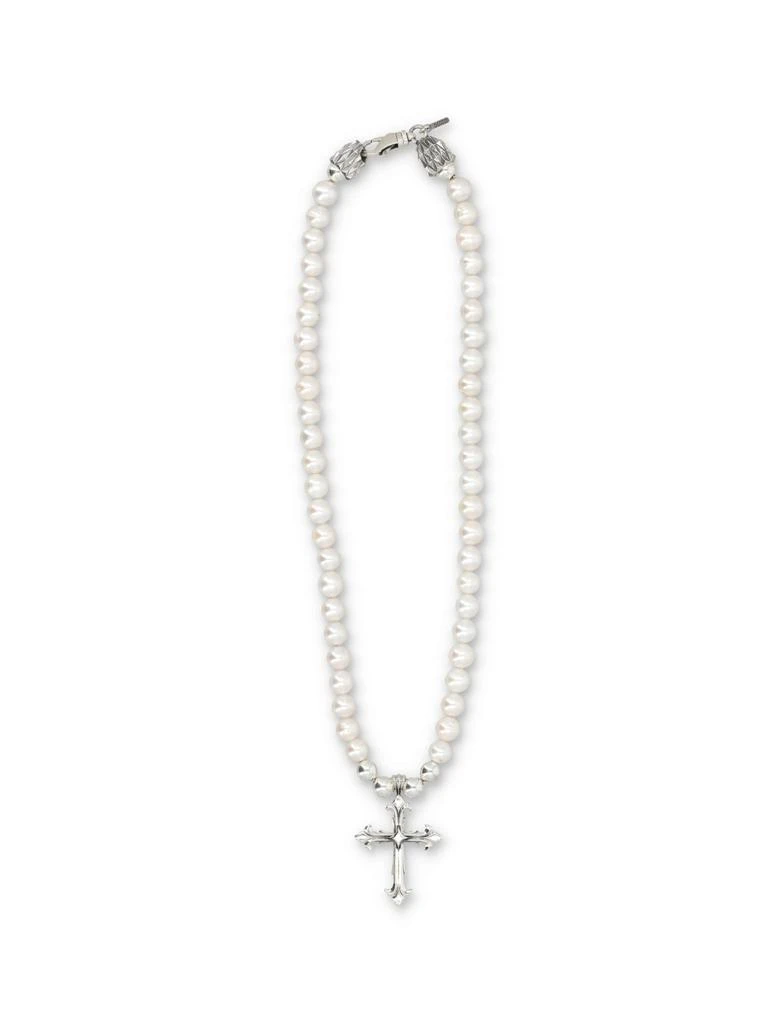商品Emanuele Bicocchi|Pearl Necklace With Cross,价格¥3171,第1张图片