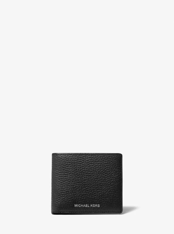 商品Michael Kors|Hudson Pebbled Leather Slim Billfold Wallet,价格¥961,第1张图片