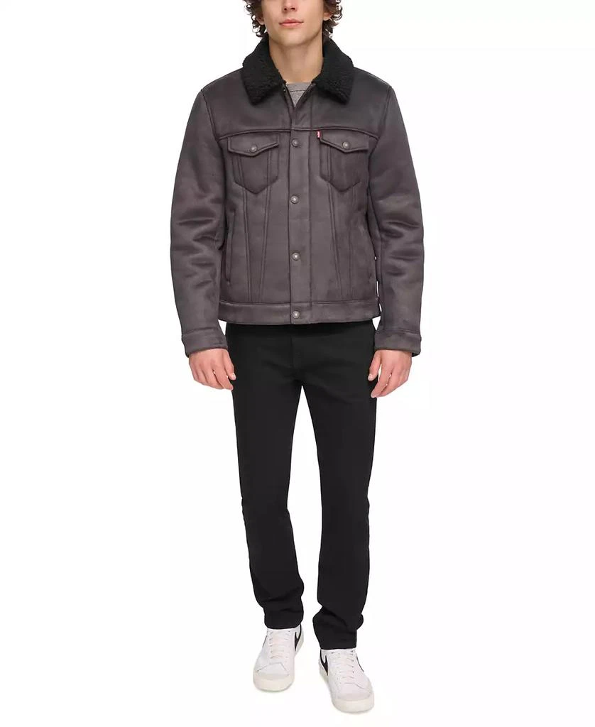 Men's Relaxed-Fit Faux-Shearling Trucker Jacket 商品