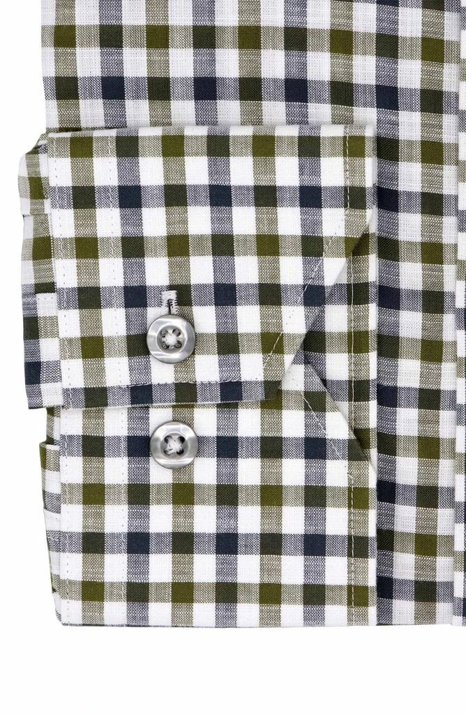 商品Lorenzo Uomo|Gingham Print Long Sleeve Trim Fit Shirt,价格¥378,第2张图片详细描述