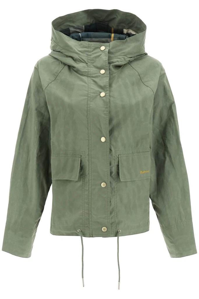 商品Barbour|Barbour vintage-effect hooded jacket,价格¥1485,第1张图片