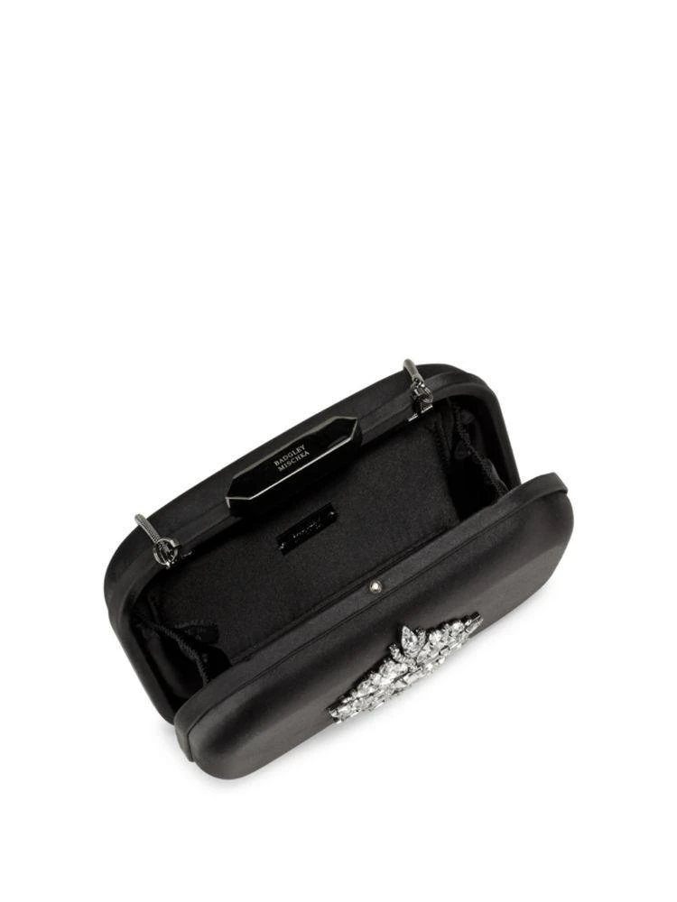 商品Badgley Mischka|Disk Crystal-Embellished Satin Clutch,价格¥552,第2张图片详细描述