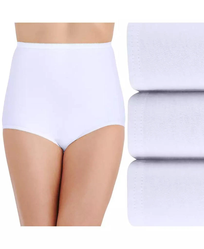 商品Vanity Fair|Vanity Fair Women's 3-Pk. Perfectly Yours Cotton Brief Underwear 15320,价格¥221,第1张图片