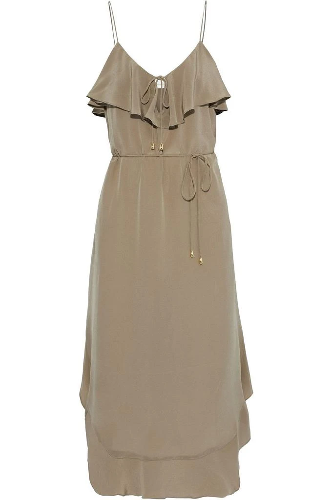 商品Zimmermann|Ruffled silk crepe de chine midi dress,价格¥676,第1张图片