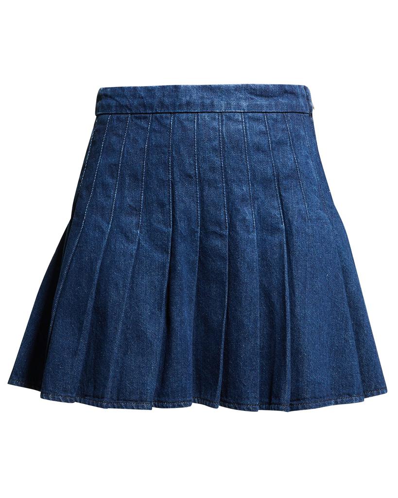 Mini Denim Pleated Tennis Skirt商品第2张图片规格展示