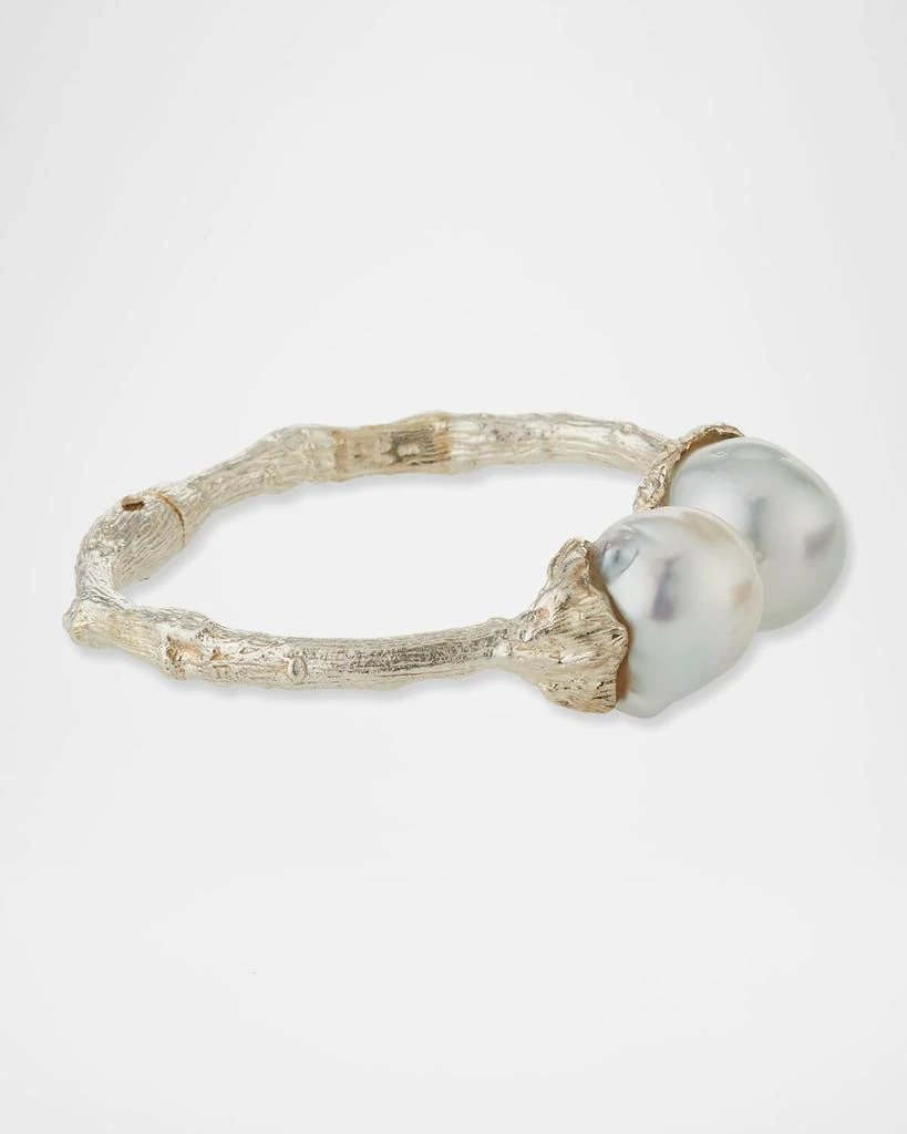 商品K Brunini|Large Twig 16mm Pearl Bangle,价格¥69365,第3张图片详细描述