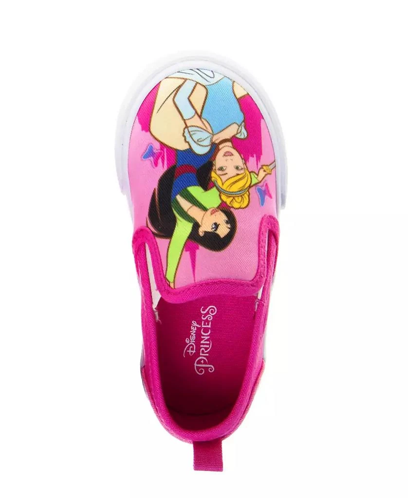 商品Disney|Little Girls Princess Slip On Canvas Sneakers,价格¥262,第4张图片详细描述