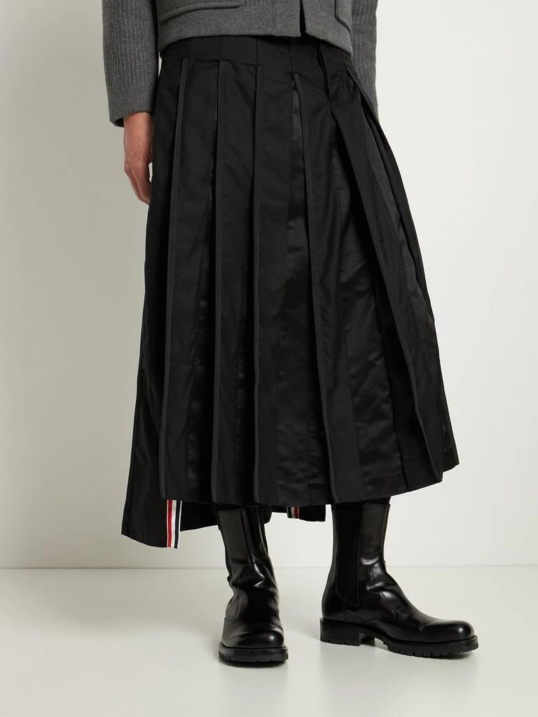 商品Thom Browne|Low Rise Wool & Silk Pleated Skirt,价格¥15829,第2张图片详细描述