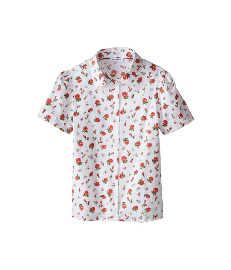 商品Dolce & Gabbana|大童Dolce & Gabbana Kids Back to School Floral Print Shirt (Big Kids),价格¥944,第1张图片