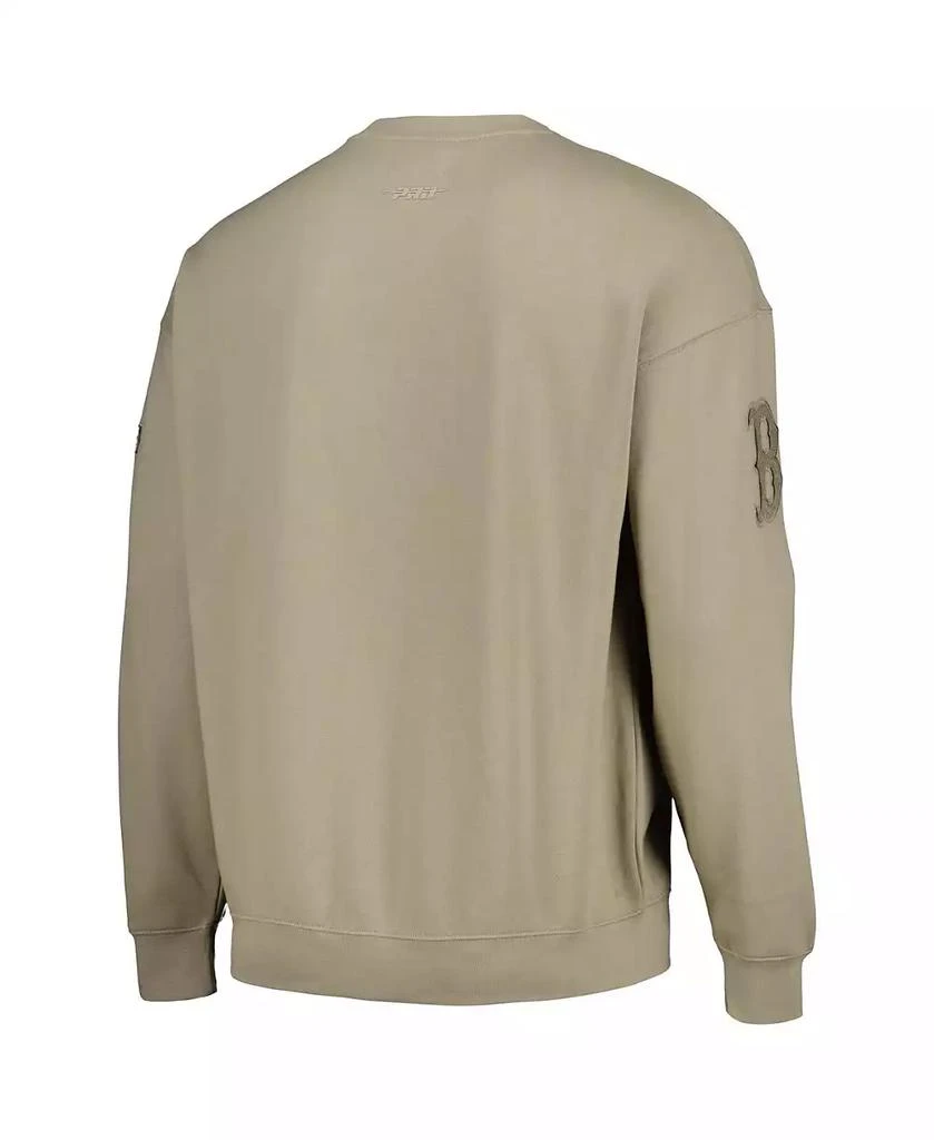 商品Pro Standard|Men's Pewter Boston Red Sox Neutral Drop Shoulder Pullover Sweatshirt,价格¥708,第3张图片详细描述