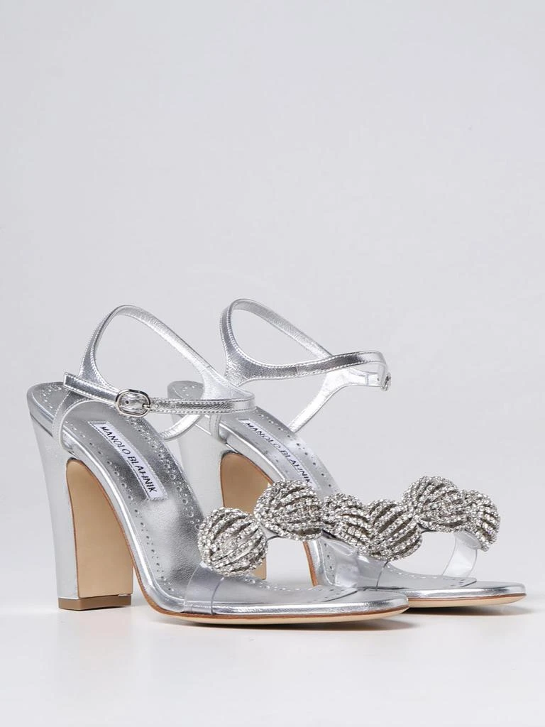 商品Manolo Blahnik|Manolo Blahnik sandal in laminated nappa leather,价格¥7354,第2张图片详细描述