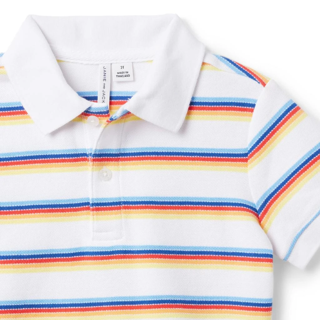 商品Janie and Jack|Striped Pique Polo (Toddler/Little Kids/Big Kids),价格¥216,第3张图片详细描述