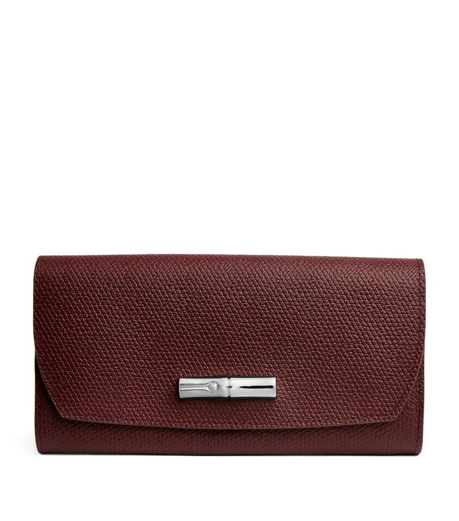 商品Longchamp|Leather Roseau Continental Wallet,价格¥2216,第1张图片